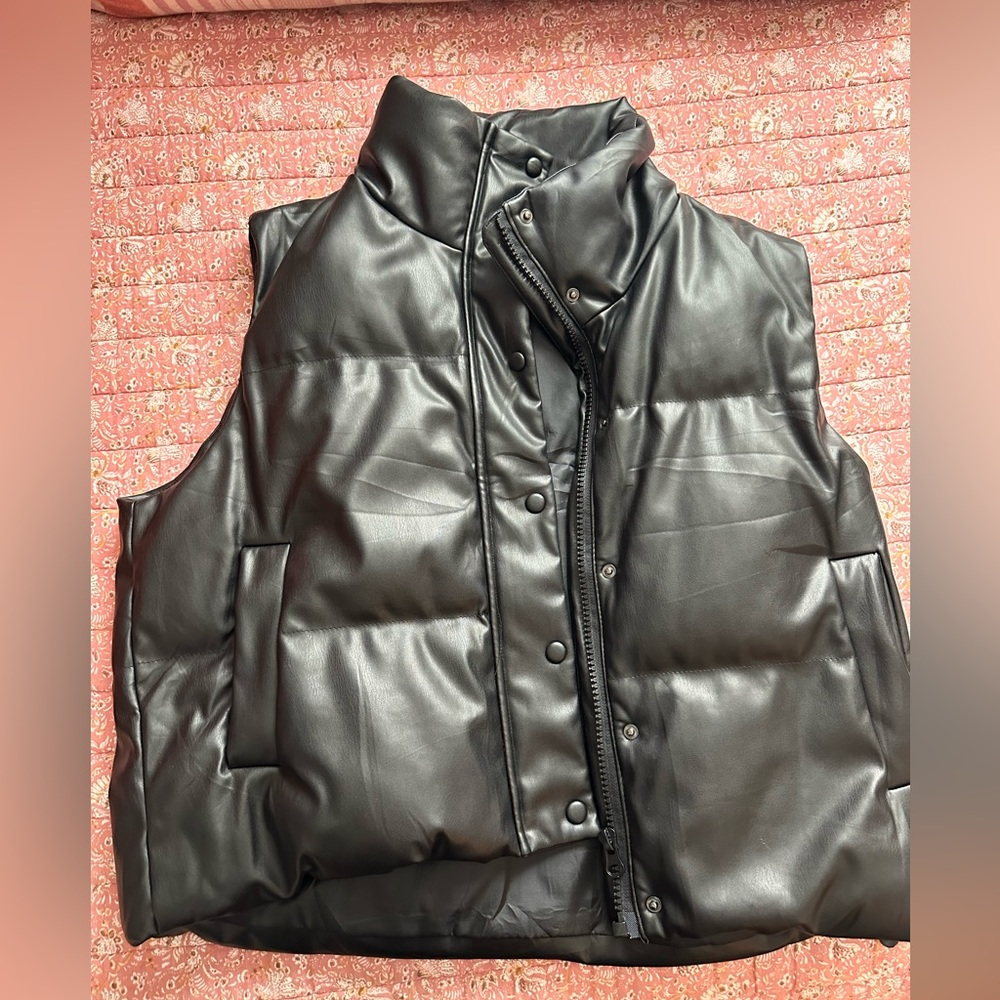 Faux Leather Vest